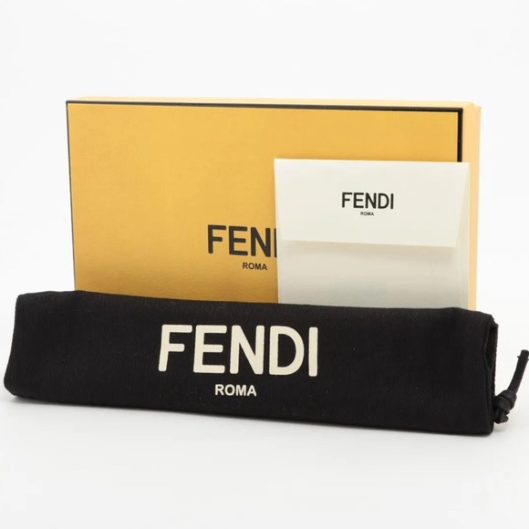 Fendi Logo Embossed F is Fendi Wallet Tobacco Blue 8M0251 - Picture 10 of 10